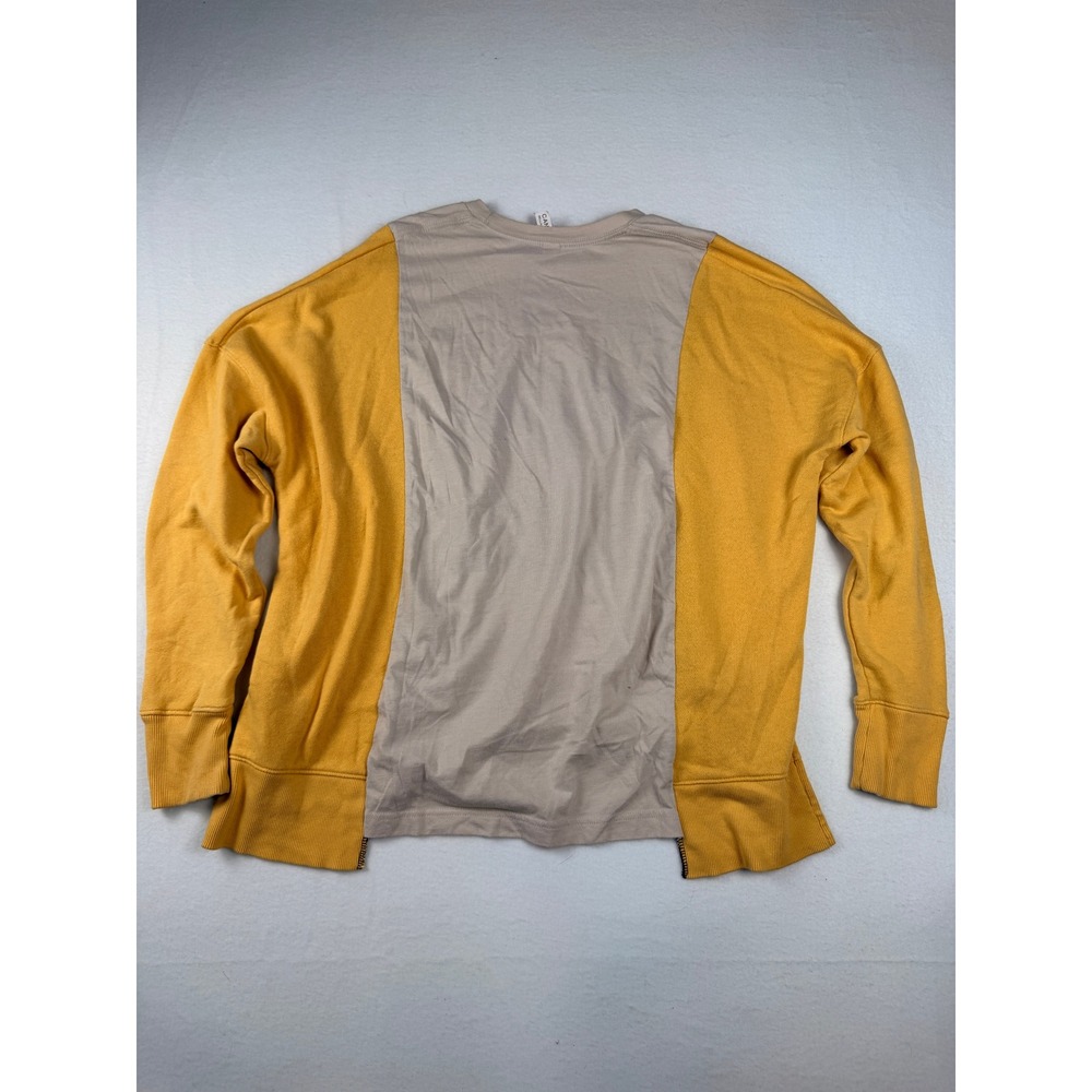 Bella Canvas Chasing That Neon Rainbow Graphic Sweatshirt Yellow Tan Womens M - Picture 7 of 7